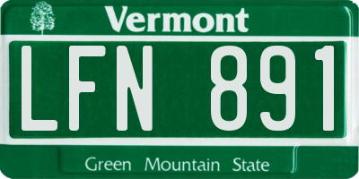 VT license plate LFN891