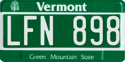 VT license plate LFN898