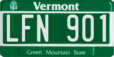 VT license plate LFN901