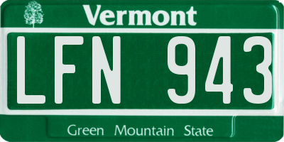 VT license plate LFN943