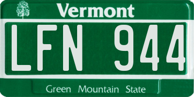VT license plate LFN944