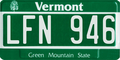 VT license plate LFN946