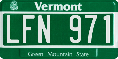 VT license plate LFN971