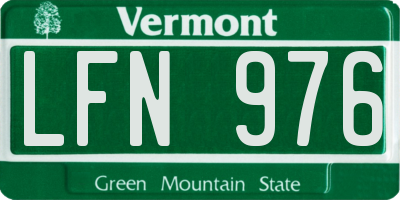 VT license plate LFN976