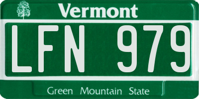 VT license plate LFN979