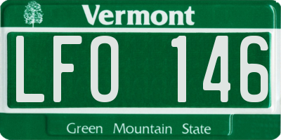 VT license plate LFO146