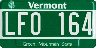 VT license plate LFO164