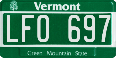 VT license plate LFO697