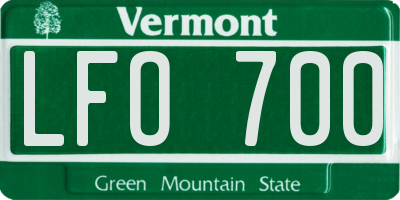 VT license plate LFO700