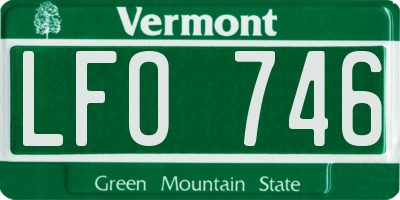 VT license plate LFO746