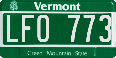 VT license plate LFO773