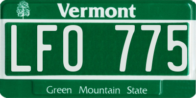 VT license plate LFO775