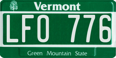 VT license plate LFO776