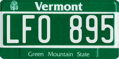 VT license plate LFO895