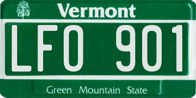 VT license plate LFO901
