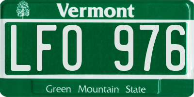 VT license plate LFO976