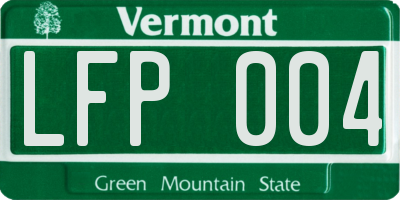 VT license plate LFP004