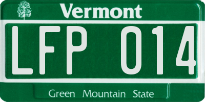 VT license plate LFP014