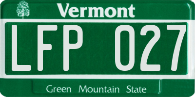 VT license plate LFP027