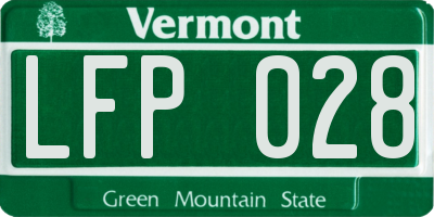 VT license plate LFP028