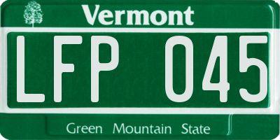 VT license plate LFP045