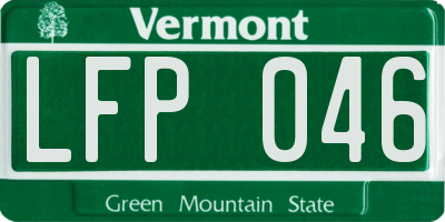 VT license plate LFP046