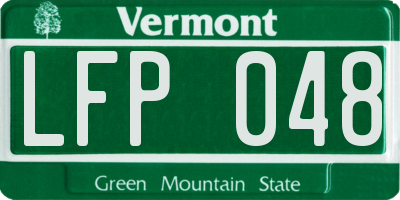 VT license plate LFP048