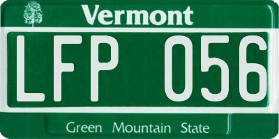 VT license plate LFP056