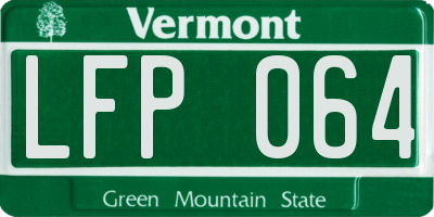 VT license plate LFP064