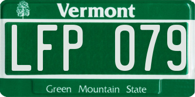 VT license plate LFP079