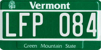 VT license plate LFP084