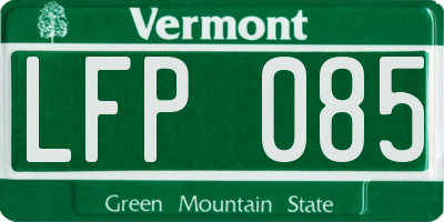 VT license plate LFP085