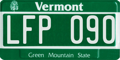 VT license plate LFP090