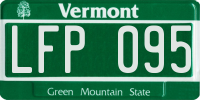 VT license plate LFP095
