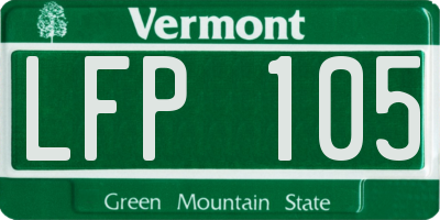 VT license plate LFP105