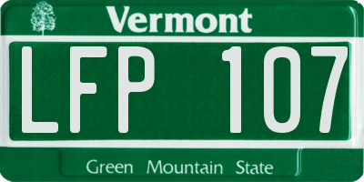 VT license plate LFP107