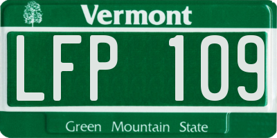 VT license plate LFP109
