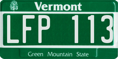 VT license plate LFP113