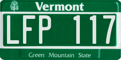 VT license plate LFP117