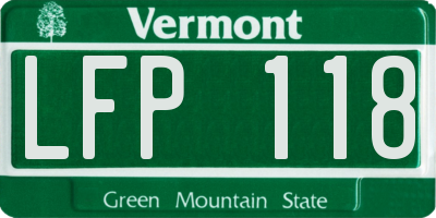 VT license plate LFP118