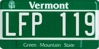 VT license plate LFP119