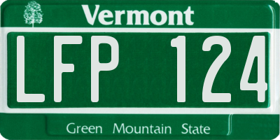 VT license plate LFP124