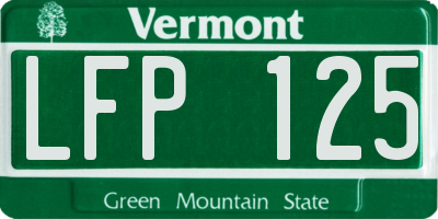 VT license plate LFP125