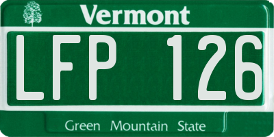 VT license plate LFP126