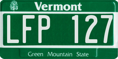 VT license plate LFP127