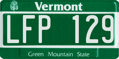 VT license plate LFP129