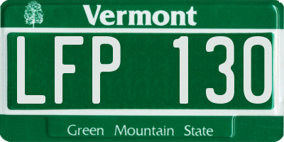 VT license plate LFP130