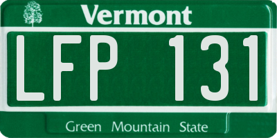 VT license plate LFP131