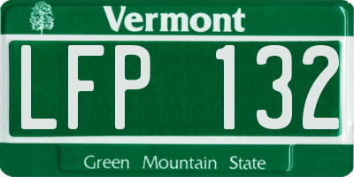 VT license plate LFP132