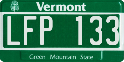 VT license plate LFP133